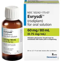 Фото Эврисди Рисдиплам :: Risdiplam Evrysdi пор. для приг. р-ра для ор. прим. 60мг/80мл 0,75мг/мл