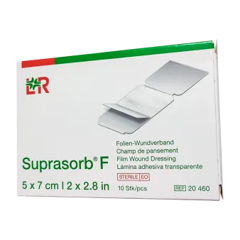Супрасорб Ф 5*7см (Suprasorb F стер. пленка для перевязки ран) №10 (10 штук)